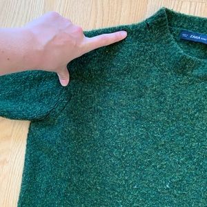 Zara Forrest Green Oversized Sweater
